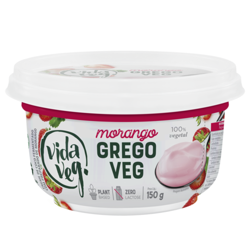 iogurte grego vegano morango